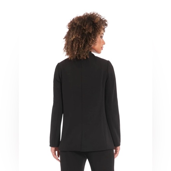 Muse Professional Shawl Collar Hip Length Long Sleeve Blazer Black R13 - Picture 2 of 14